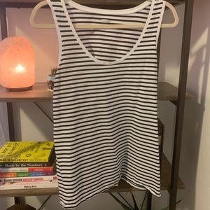 Old Navy Black and White striped Everywear Tank